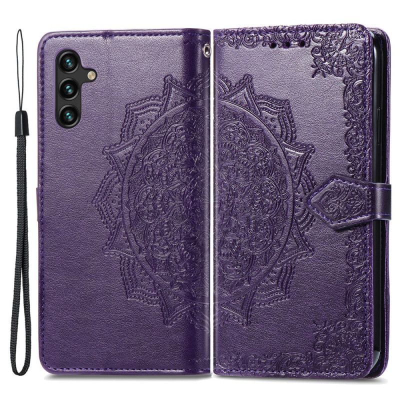 Capa Flip Para Samsung Galaxy A13 5G / A04s Mandala Idade Média