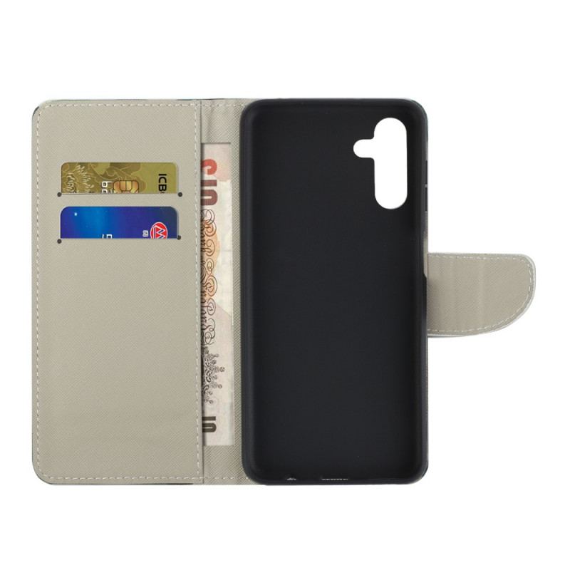 Capa Flip Para Samsung Galaxy A13 5G / A04s Mantenha A Calma E Brilhe