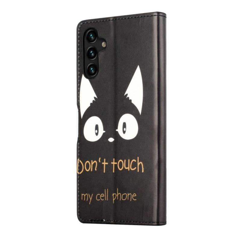 Capa Flip Para Samsung Galaxy A13 5G / A04s Não Toque No Meu Celular