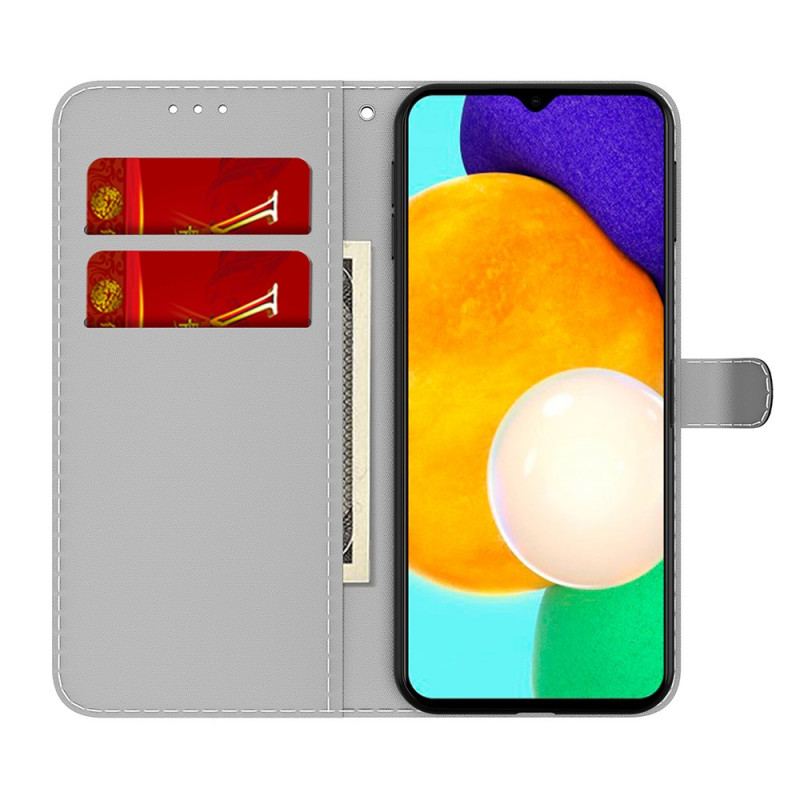 Capa Flip Para Samsung Galaxy A13 5G / A04s Padrão Abstrato