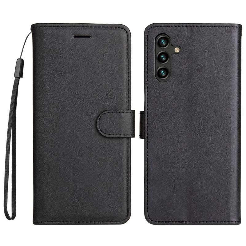 Capa Folio Para Samsung Galaxy A13 5G / A04s De Cordão Strappy Série De Cores Sólidas