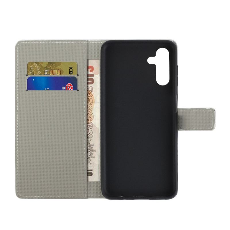 Capa Folio Para Samsung Galaxy A13 5G / A04s Coruja Adormecida