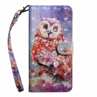 Capa Folio Para Samsung Galaxy A13 5G / A04s Coruja O Pintor