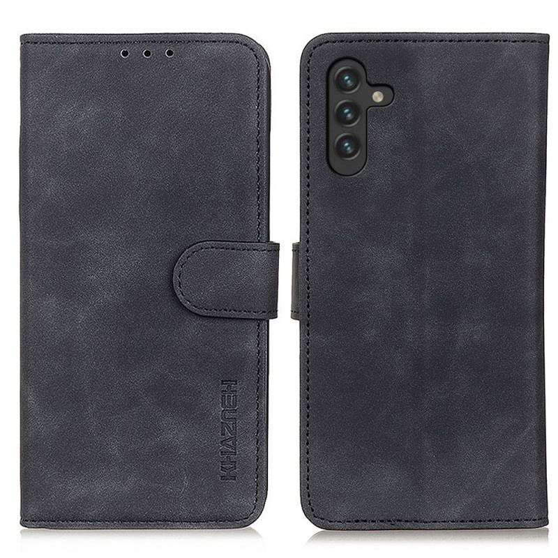 Capa Folio Para Samsung Galaxy A13 5G / A04s Efeito Couro Vintage Khazneh