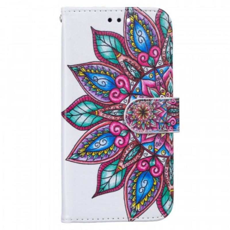 Capa Folio Para Samsung Galaxy A13 5G / A04s Mandala Desenhada