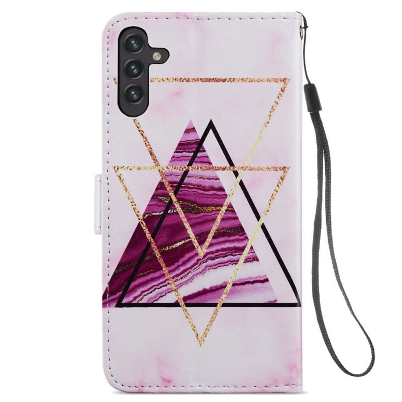 Capa Folio Para Samsung Galaxy A13 5G / A04s Mármore Intenso