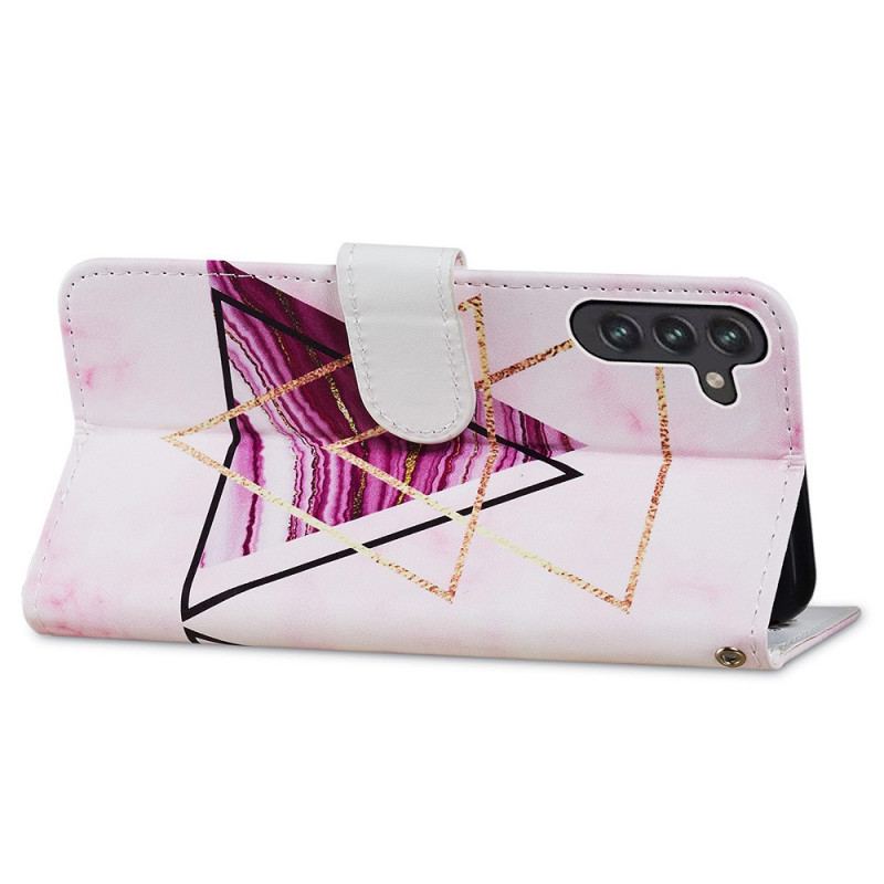 Capa Folio Para Samsung Galaxy A13 5G / A04s Mármore Intenso