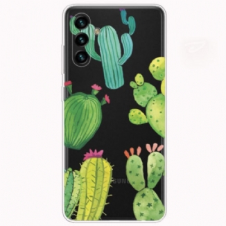 Capa Para Samsung Galaxy A13 5G / A04s Cactos Aquarela