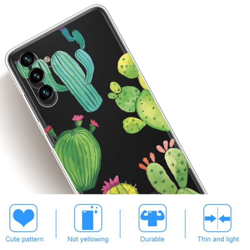 Capa Para Samsung Galaxy A13 5G / A04s Cactos Aquarela