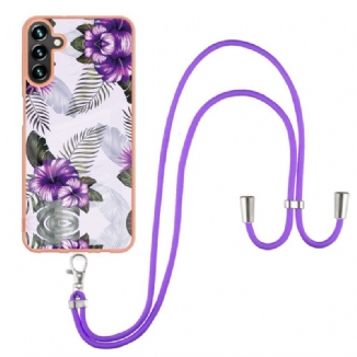 Capa Para Samsung Galaxy A13 5G / A04s De celular Com Cordão De Flor