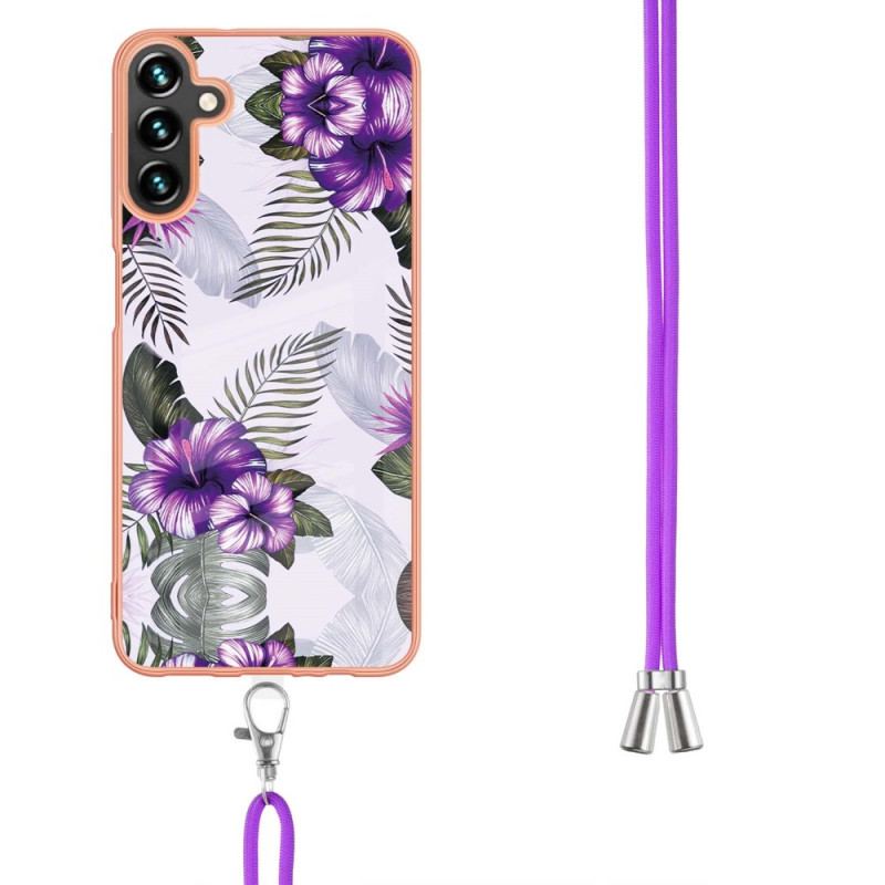 Capa Para Samsung Galaxy A13 5G / A04s De celular Com Cordão De Flor