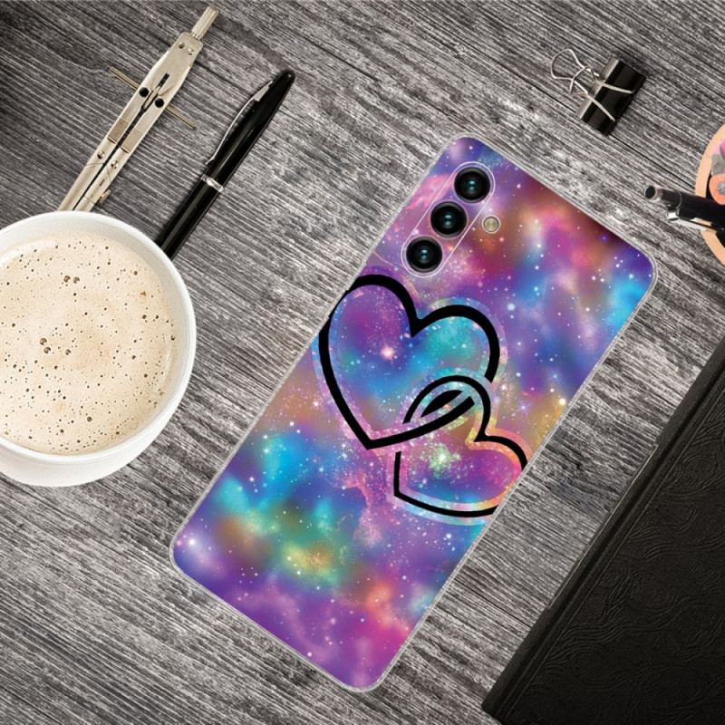 Capa Para Samsung Galaxy A13 5G / A04s Corações Acorrentados