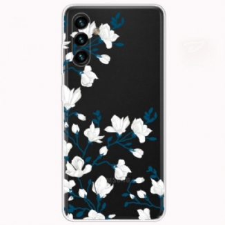 Capa Para Samsung Galaxy A13 5G / A04s Flores Brancas