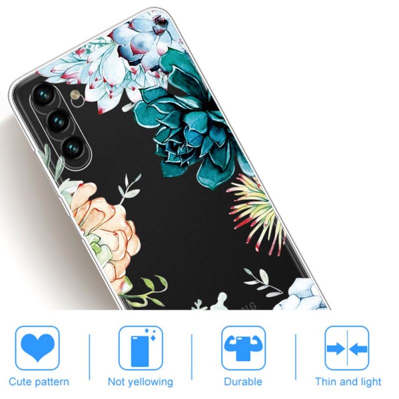 Capa Para Samsung Galaxy A13 5G / A04s Flores Em Aquarela