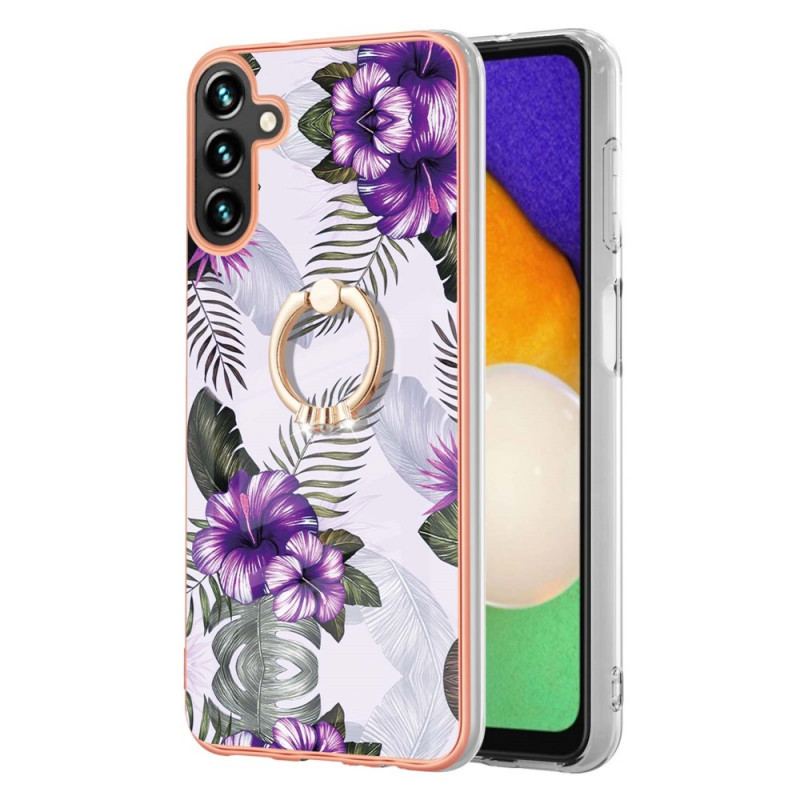 Capa Para Samsung Galaxy A13 5G / A04s Flores De Suporte De Anel