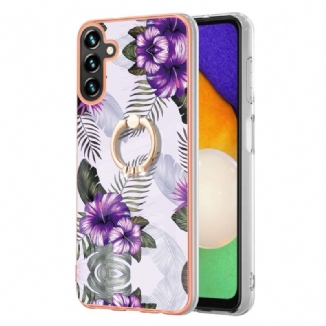 Capa Para Samsung Galaxy A13 5G / A04s Flores De Suporte De Anel