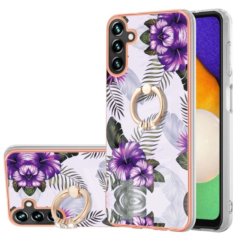 Capa Para Samsung Galaxy A13 5G / A04s Flores De Suporte De Anel