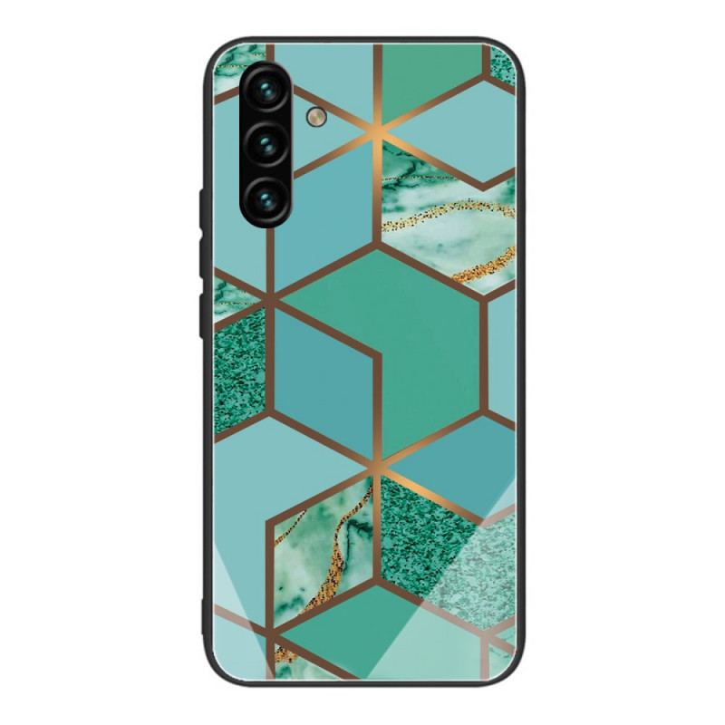 Capa Para Samsung Galaxy A13 5G / A04s Geometria Mármore Vidro Temperado