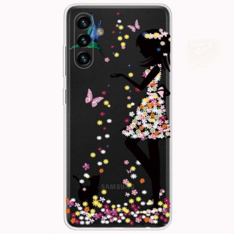 Capa Para Samsung Galaxy A13 5G / A04s Linda Cabeça De Flor