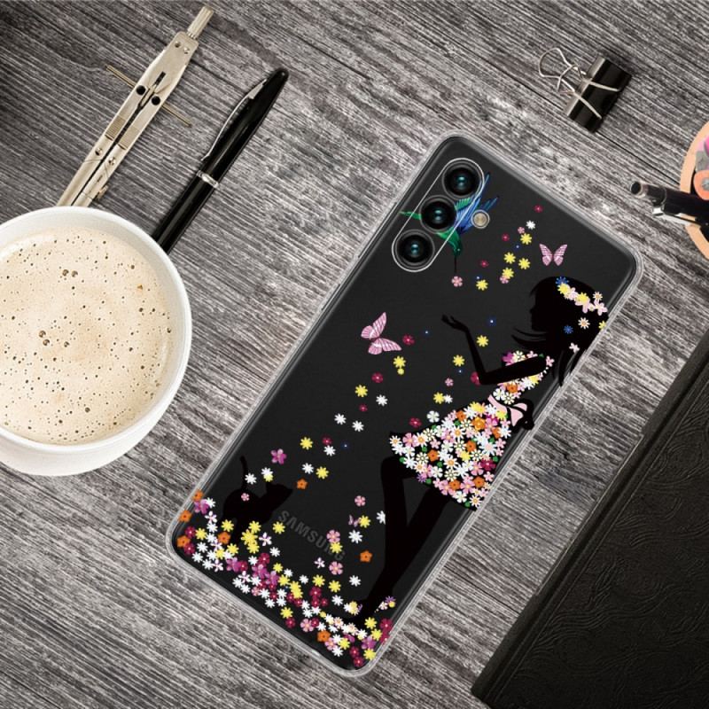 Capa Para Samsung Galaxy A13 5G / A04s Linda Cabeça De Flor