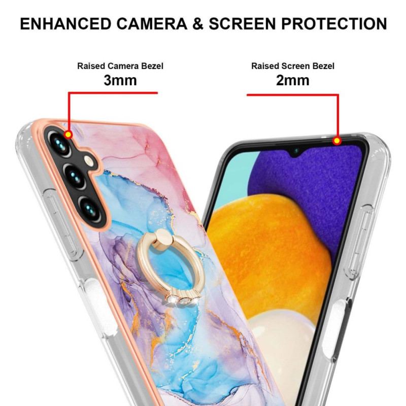 Capa Para Samsung Galaxy A13 5G / A04s Mármore Com Suporte De Anel