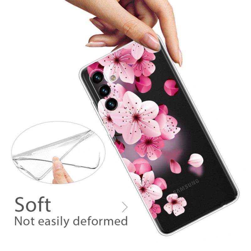 Capa Para Samsung Galaxy A13 5G / A04s Pequenas Flores Cor De Rosa