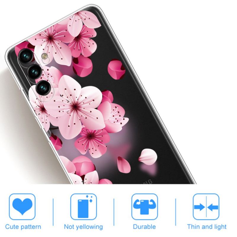 Capa Para Samsung Galaxy A13 5G / A04s Pequenas Flores Cor De Rosa