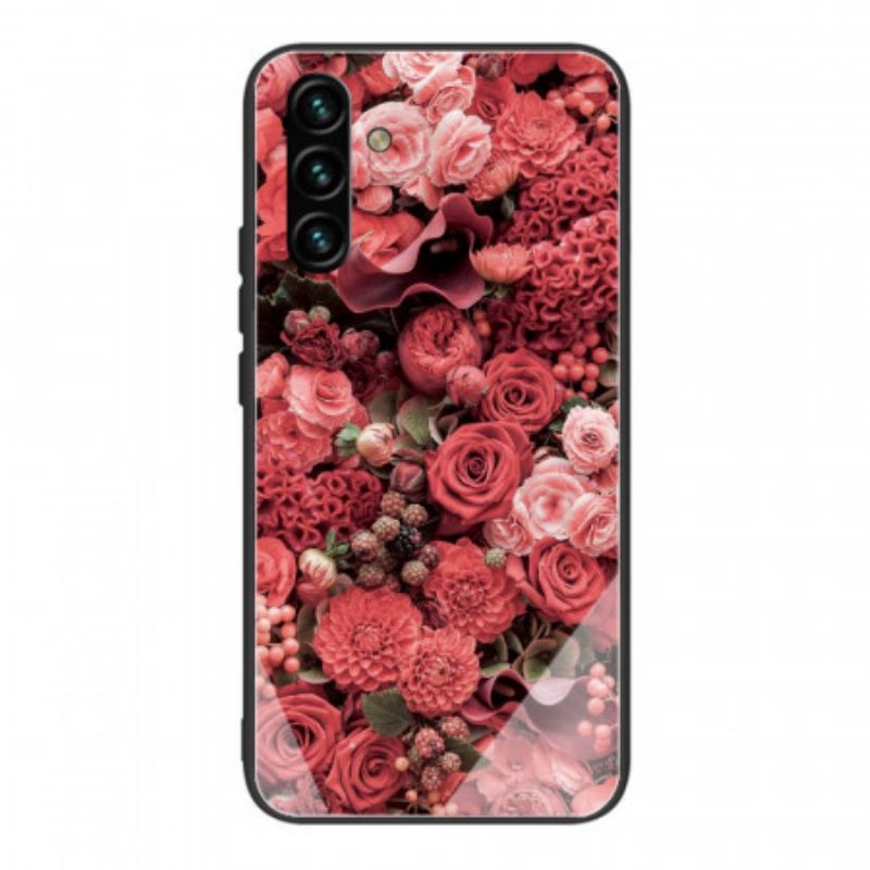 Capa Para Samsung Galaxy A13 5G / A04s Rose Flowers Vidro Temperado