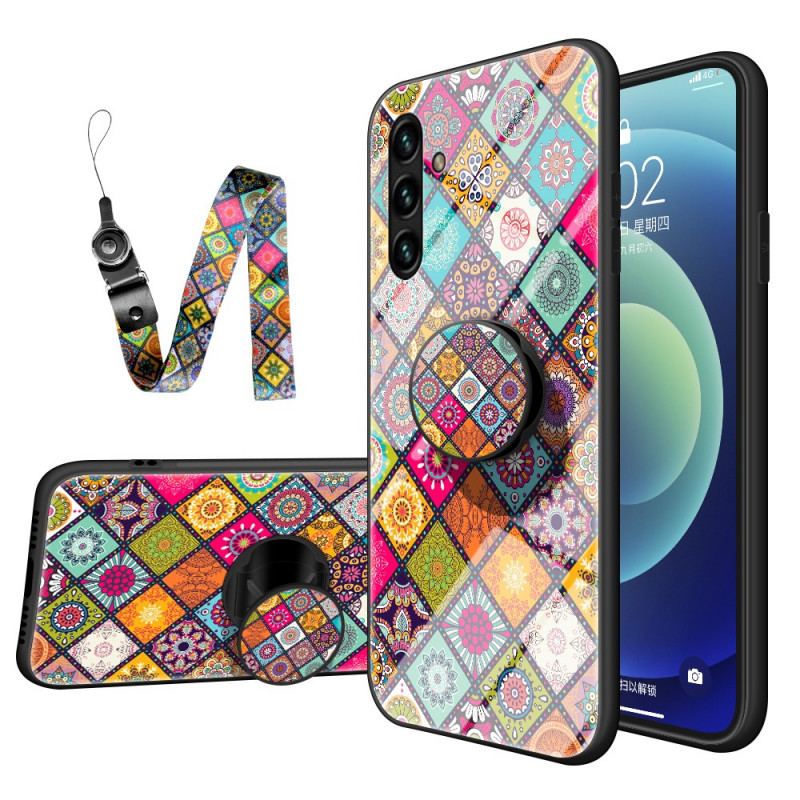 Capa Para Samsung Galaxy A13 5G / A04s Suporte Magnético Patchwork