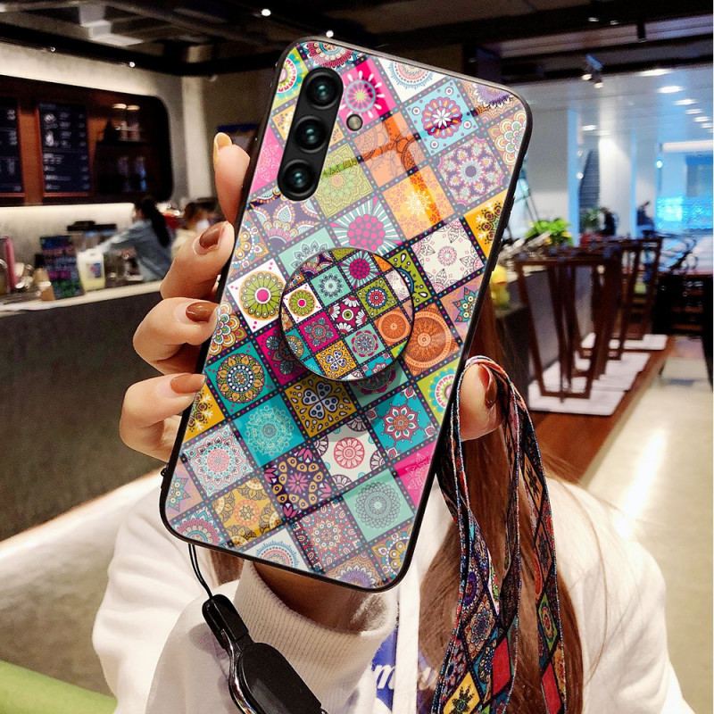 Capa Para Samsung Galaxy A13 5G / A04s Suporte Magnético Patchwork