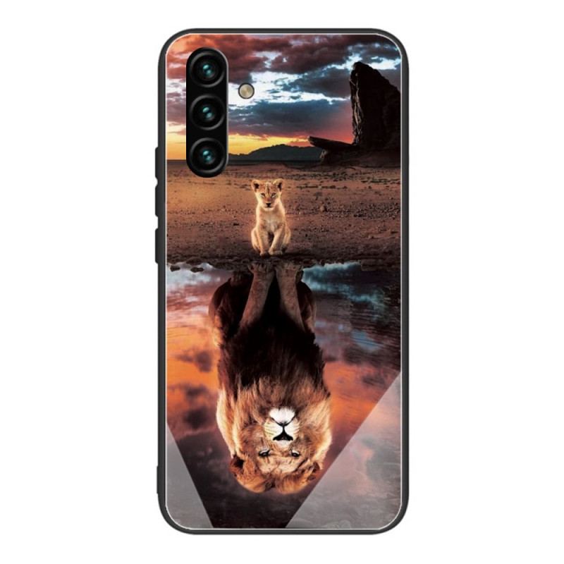 Capa Para Samsung Galaxy A13 5G / A04s Vidro Temperado Do Sonho Do Filhote De Leão