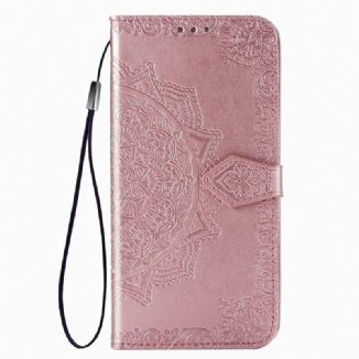 Capa Folio Para Samsung Galaxy A20s Mandala Idade Média