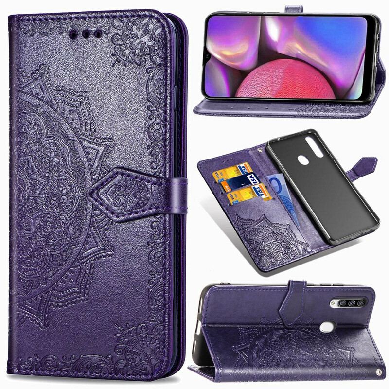 Capa Folio Para Samsung Galaxy A20s Mandala Idade Média