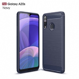 Capa Para Samsung Galaxy A20s Fibra De Carbono Escovada