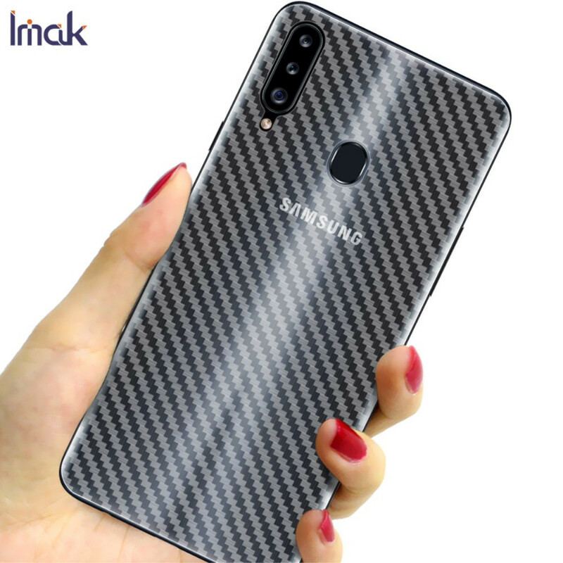 Película De Proteção Traseira Para Samsung Galaxy A20S Carbon Style Imak