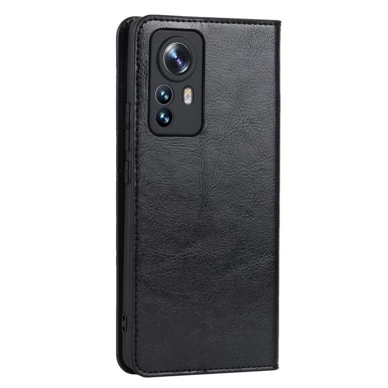 Capa De Celular Para Xiaomi 12 Pro Flip Couro Legitimo