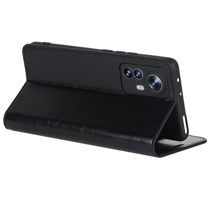 Capa De Celular Para Xiaomi 12 Pro Flip Couro Legitimo