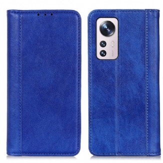 Capa De Celular Para Xiaomi 12 Pro Flip Couro Rachado Versão Colorida