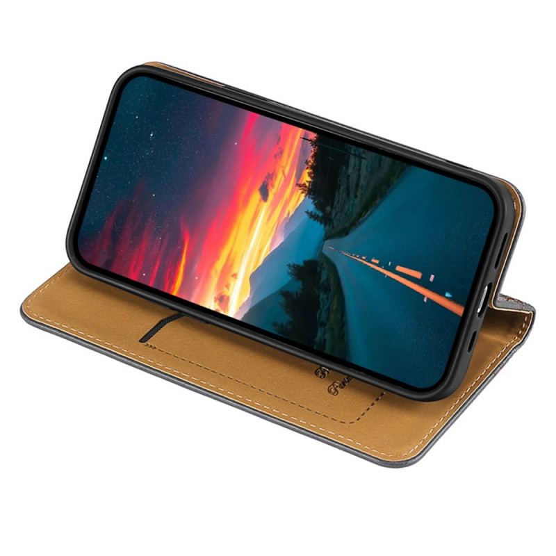 Capa De Celular Para Xiaomi 12 Pro Flip Efeito Couro Vintage