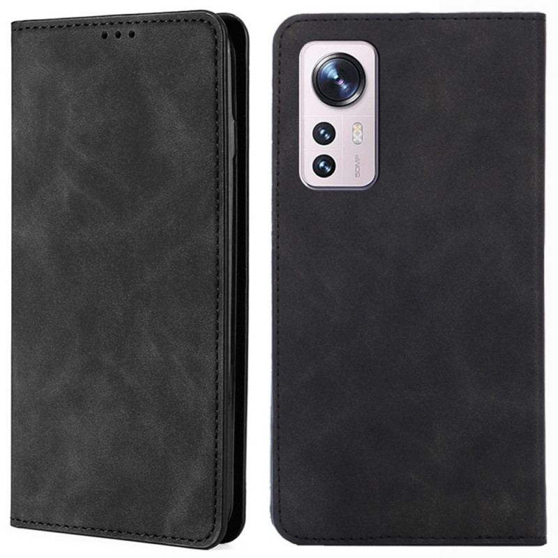 Capa De Celular Para Xiaomi 12 Pro Flip Sensação De Pele