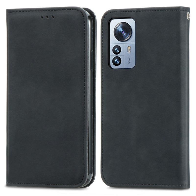 Capa De Celular Para Xiaomi 12 Pro Flip Sensação De Pele