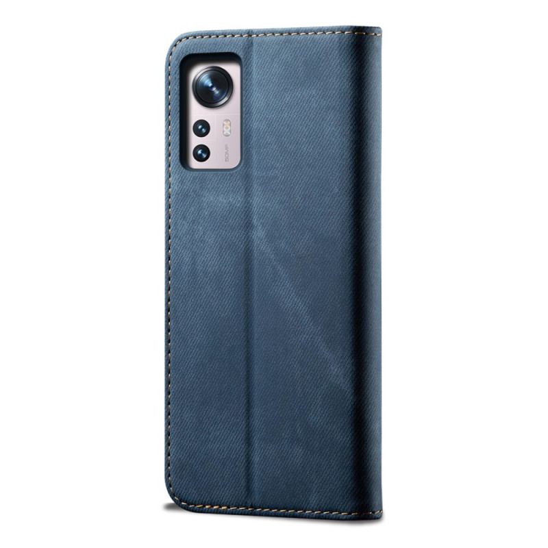 Capa De Celular Para Xiaomi 12 Pro Flip Tecido Jeans