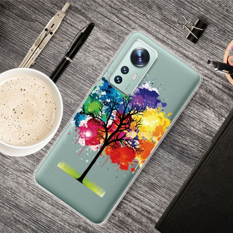 Capa De Celular Para Xiaomi 12 Pro Silicone De Árvore Colorida