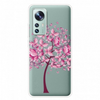 Capa De Celular Para Xiaomi 12 Pro Silicone Árvore Rosa