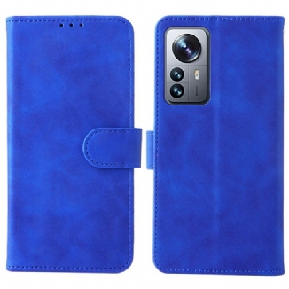 Capa De Couro Para Xiaomi 12 Pro De Cordão Strappy Skin-touch