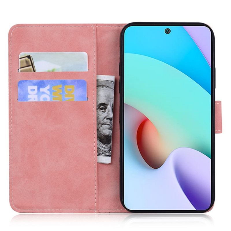 Capa Em Pele Para Xiaomi 12 Pro Couro Liso