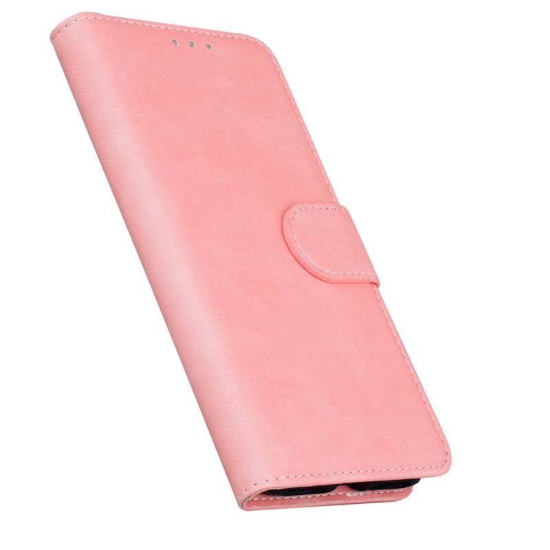 Capa Em Pele Para Xiaomi 12 Pro Couro Liso