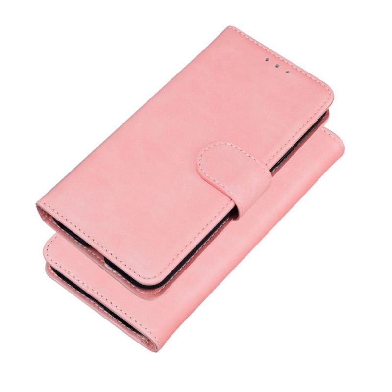 Capa Em Pele Para Xiaomi 12 Pro Couro Liso