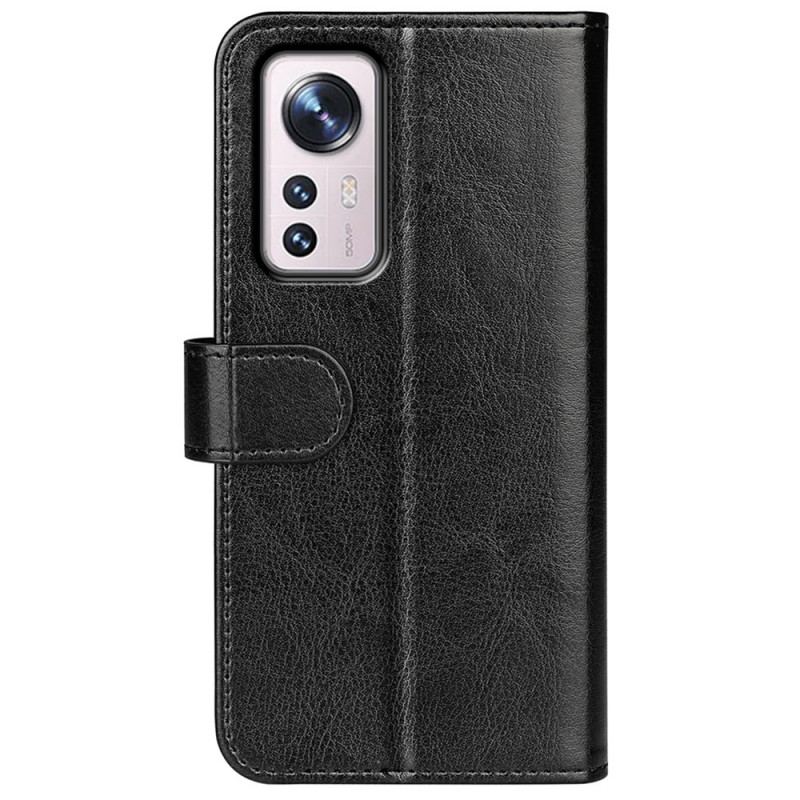 Capa Flip Para Xiaomi 12 Pro Couro Sintético