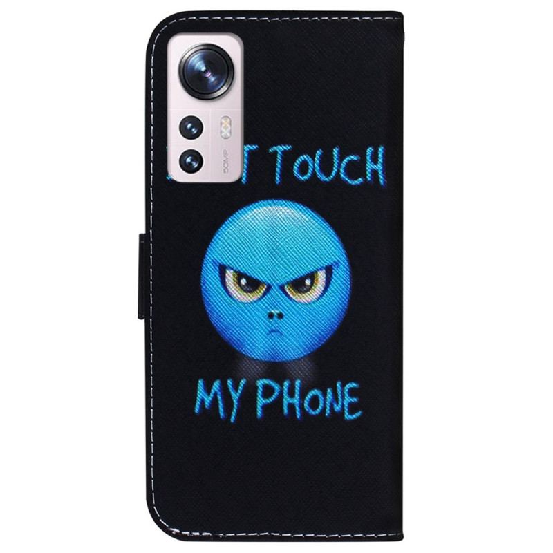 Capa Flip Para Xiaomi 12 Pro Emoji Telefone